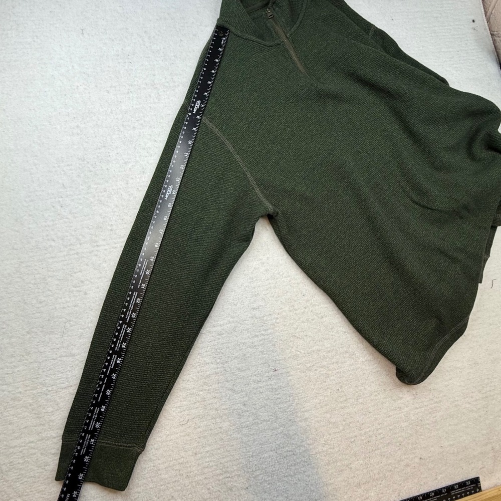 Red Head Brand Co Mens Khaki Green Textured‎ Quarter Zip Pullover Sweater XL - Picture 3 of 8